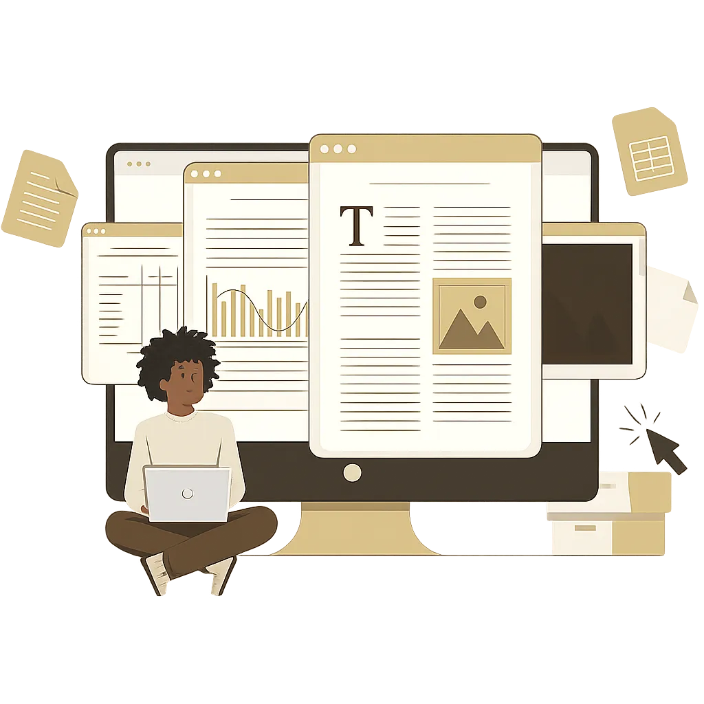 Digital publishing services illustration